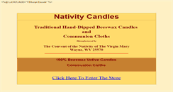 Desktop Screenshot of nativitycandles.com